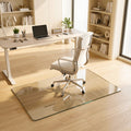 Antok Tempered Glass Chair Mat, 0.2" Heavy Duty & Scratch Resistant Desk Chair Mat, Rounded Corners & Polished Edges for Home, Office