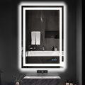 Antok LED Bathroom Mirror with Lights, Anti-Fog, Dimmable, Lighted Vanity Mirror with Tempered Glass, Memory Function, Safe Use, Horizontal, Vertical, Wall Mount